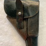 SOLD ORIGINAL, RARE AND VERY NICE TWO TONE AKAH-DRGM WALTHER PPK HOLSTER