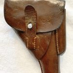 SOLD Brown AKAH Leading edge holster for the Walther PPK…DRGM maker stamp