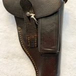 SOLD German WWl Sattler Hannover 1915 pebble grain pocket pistol holster
