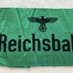 WED JUL 7, MINT UNISSUED ORIGINAL - WWLL NAZI GERMAN REICHSBAHN SILK ARM BAND (NATIONAL RAILROAD)