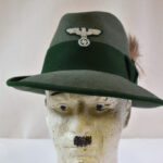 SOLD VERY RARE DEUTSCH JAEGERSCHAFT, (NAZI HUNTERS ASSN) OFFICIALS HUNTING HAT, VERY NICE & LARGE!