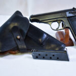 SOLD VERY SCARCE EARLY 1933 WALTHER PP PISTOL, PDM MARKED FOR THE NAZI ERA MUNICH POLICE, FULL RIG WITH RARE HOLSTER! VERY SHARP!