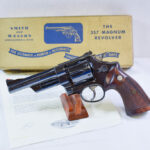 Sold SMITH & WESSON 1959 MODEL 27 .357 MAGNUM REVOLVER WITH RARE 5 INCH BARREL, WITH BOX,GIBLETS & LETTER!