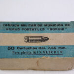 SOLD IMPOSSIBLE TO FIND 50 ROUND BOX OF 7.63mm MANNLICHER AMMUNITON