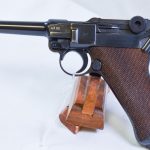 SOLD, EXCEPTIONAL 1942 MAUSER BANNER NAZI POLICE EAGLE/L P.08 LUGER, MATCHING MAG, JUST STUNNING!