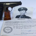 SOLD  VERY RARE & EXTREMELY DESIRABLE 1940 SS/RSHA ISSUE WALTHER PP PISTOL, WITH CAPTURE PAPERS!