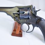 SOLD BRITISH EARLY WWI ISSUED WEBLEY MARK IV .455 SERVICE REVOLVER, THE “BOER WAR MODEL”, UNIT MARKED, MATCHING AND VERY SHARP!