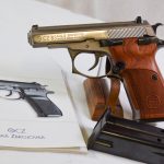 SOLD, VERY DESIRABLE & SOUGHT AFTER CZECH Cz 83 .380 PISTOL, SCARCE NICKEL FINISH & DELUXE WOOD GRIPS, MINT CRISP!