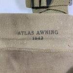 SOLD RARE HARD TO FIND VERY EARLY KHAKI, 1943 DATED, ATLAS AWNING,  M1A1 PARATROOPER JUMP BAG