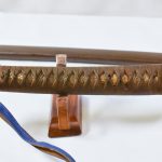 SOLD  JAPANESE ARMY OFFICERS SHIN GUNTO SWORD, VERY OLD ANCESTRAL BLADE FROM THE LATE 1400'S, WITH FAMILY CREST & TASSEL!