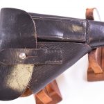 SOLD  DARK BROWN AKAH HOLSTER FOR THE WALTHER PP PISTOL, MINT CRISP!