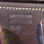 SOLD GERMAN WWII 1939 WILHELM BRAND, HEIDELBERG BEAUTIFUL CORDOVAN RED LEATHER HARDSHELL LUGER HOLSTER, MINT CRISP!