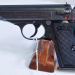 SOLD THU AUG 12, EXCEPTIONAL WALTHER PP PISTOL, EARLY/MID 1944 GERMAN ARMY WAFFENAMTED, MILITARY FINISH, MINT CRISP!