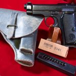 SOLD, ITALIAN ARMY WWII 1941 BERETTA MODEL 1934 PISTOL, MINT FULL RIG, & ULTRA RARE 1941 AMMO TOO!