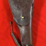 SOLD US WWII VERY RARE CONTRACTOR 1911A1 PISTOL HOLSTER, JOSEPH H. MOSSER 1942