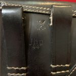 SOLD MINT AND RARE GERMAN Original P38 soft shell holster…jhg stamp (GUSTAU GENSCHAW & CO.,) 1944