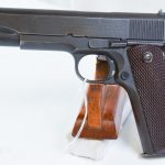 SOLD US WWII COLT 1911A1 US ARMY SERVICE PISTOL, VERY RARE 1943 COMMERCIAL / MILITARY VARIANT, 100% CORRECT & VERY SHARP!