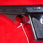 SOLD, ULTRA RARE VERY LATE WAR MAUSER HSc PISTOL, POLICE EAGLE/F MARKED, ONLY 2500 MADE, RARE PLASTIC GRIPS, MINT CRISP!