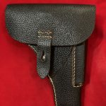 SOLD Original German Black Pebble Grain holster for the FN 1922, bdr coded, 1944…MINT!!!