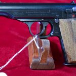 SOLD WALTHER PP PISTOL, LATE 1944 GERMAN ARMY WAFFENAMTED, MILITARY FINISH, DESIRABLE WOOD GRIPS, MINT SHARP!