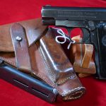 SOLD  EXCEPTIONAL & SCARCE FRENCH/NAZI UNIQUE 17 PISTOL, COMPLETE FULL RIG, MINT CRISP!
