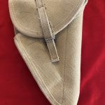 WED OCT 27, EARLY PRODUCTION 1ST PATTERN CANADIAN INGLIS HIGH POWER HOLSTER, 1944 DATED, NICE!