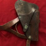 WED OCT 27, U.S. NAVY WW2 SMITH & WESSON REVOLVER SHOULDER HOLSTER DATED 1943 BOYT MADE