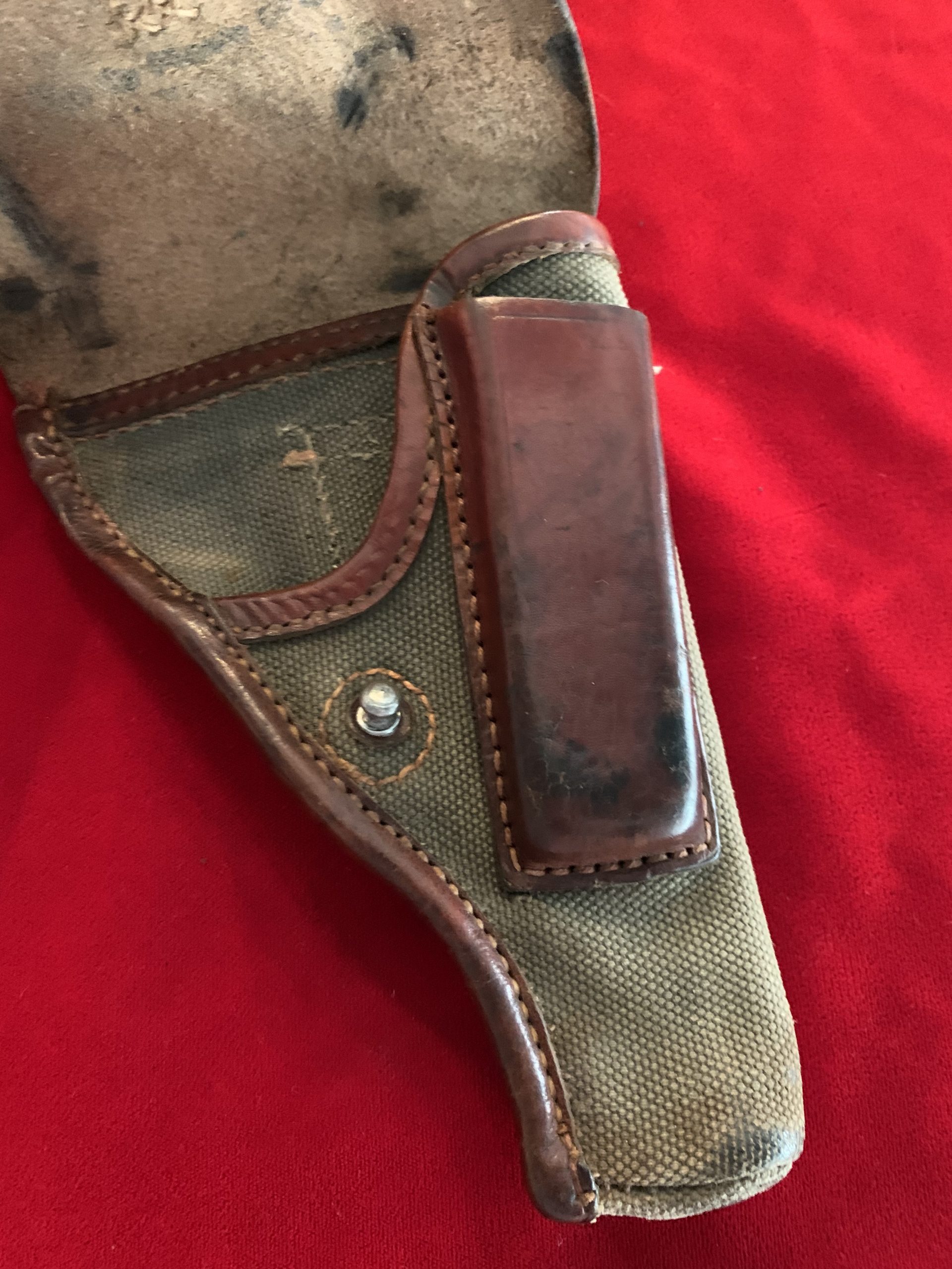 SOLD 1941 Dated Luftwaffe Femaru M37, Tropical Canvas & Leather Holster ...