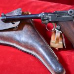 SOLD GERMAN WWI 1916 DATED DWM IMPERIAL NAVY LUGER, MATCHING MAG & VERY RARE HOLSTER MARKED TO THE NAVAL ARTILLERY, VERY SHARP!