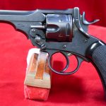 SOLD VERY RARE, 1906 SOUTH ARIFCAN CONSTABULARY & 1914 ARMY MARKED WEBLEY MARK IV .455 SERVICE REVOLVER, THE “BOER WAR MODEL”, MATCHING & VERY CRISP!