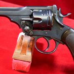 SOLD EXCEPTIONAL & SCARCE BRITISH WWI 1914 WEBLEY MARK V SERVICE REVOLVER, IN ORIGINAL .455 WEBLEY CALIBER, YOUR BEST FRIEND IN THE TRENCH!