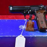 SOLD  LIKE NEW BOX EARLY 1980'S BERETTA MODEL 92SB COMPACT 9mm PISTOL, WALNUT GRIPS, TONY SOPRANO-JERSEY MOB SPECIAL!