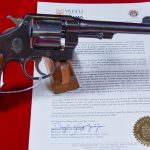 SOLD SCARCE NON-IMPORT, SMITH & WESSON WWII ERA 1937 BRAZILIAN CONTRACT .45 ACP SERVICE REVOLVER, VERY SHARP! WITH BRAZILIAN MUSEUM LETTER!