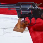 SOLD EXCEPTIONAL VERY RARE US ARMY INTELLIGENCE WWII ISSUE COLT OFFICIAL POLICE REVOLVER, SHIPPED SPRINGFIELD ARMORY 12/1942, FLAMING BOMB MARKED, MINT CRIPSP!