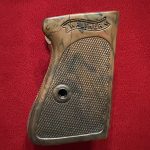 FRI JAN 7, ORIGINAL WALTHER PPK BAKELITE GRIP, NICE COLORING WARTIME