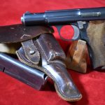 SOLD, SCARCE NAZI ISSUE ASTRA 300 PISTOL IN 7.65mm, SHIPPED FEB 24, 1944, MINT CRISP FULL RIG!
