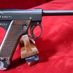 Sold - JAPANESE TYPE 14 NAMBU PISTOL, NAGOYA NAMBU 12.6 DATE (JUNE, 1937), MINT SHARP & MATCHING MAG!