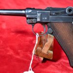 SOLD, SCARCE WWI GERMAN ARMY ISSUED, 1913 ERFURT P.08 LUGER PISTOL, VERY SCARCE UNIT MARKING TO A MACHINE GUN REGT, VERY SHARP!