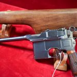 SOLD VERY SCARCE MAUSER C96 LARGE RING BROOMHANDLE PISTOL, 1901 PRODUCTION, WITH MATCHING STOCK! VERY SHARP!