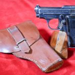 SOLD, VERY SCARCE ITALIAN WWII 1937 BERETTA MODEL 418 PISTOL, 6.35mm (.25auto), A HIGH RANKING ITALIAN OFFICER’S SIDEARM WITH MILITARY HOLSTER!