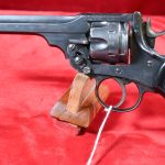SOLD, BRITISH WWI 1917 DATED MARK VI SERVICE REVOLVER, IN ORIGINAL .455 WEBLEY CALIBER, BRITISH ROYAL NAVY BROAD ARROW MARKED, NOT IMPORT/EXPORT MARKED!
