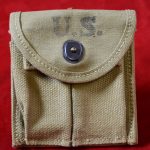 FRI FEB 11, U.S. ISSUE WW2 M1 CARBINE TWIN MAG POUCH “HOFF” 1943