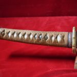 SOLD MON JULY 25, WWII 1944 JAPANESE ARMY OFFICER’S SHIN GUNTO SWORD, EXTREMELY DESIRABLE MANCHURIAN RAILWAY KOA ISSHIN MANTETSU STEEL BLADE, MINT!