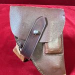 SOLD VERY RARE GERMAN WWII ERSATZ LEATHER 6.25 / .25 AUTO HOLSTER FOR THE CZECH DUO PISTOL, VERY NICE!