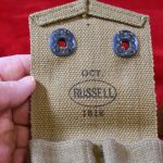 sold, US WWI MINT UN-ISSUED 10-1918 RUSSELL MADE TWIN MAG POUCH FOR THE COLT MODEL 1911 PISTOL.