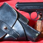SOLD TUE MARCH 15, NAZI RSHA/SS ISSUE WALTHER PPK, “K SUFFIX” VARIANT (TYPE 4) WITH 1 MATCHING MAG & SS TYPE LEADING EDGE HOLSTER, MINT CRISP!
