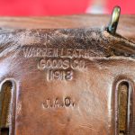 SOLD SCARCE US WWI 1918 WARREN LEATHER GOODS M-1916 HOLSTER FOR THE COLT MODEL 1911 SERVICE PISTOL, MINT & WELL MARKED TOO!
