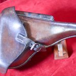 SOLD GERMAN WWII NICE HARD TO FIND TAN 1938 GERMAN ARMY LUGER HOLSTER, C. WEISS BRAUNSCHWIEG, VERY CRISP!