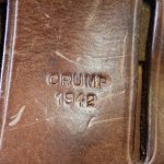 SOLD ULTRA RARE MAKER, CRUMP 1942 DATED, US WWII M1916 HOLSTER FOR THE COLT M1911A1 SERVICE PISTOL, EXCELLENT CONDITION!