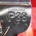 SOLD GERMAN WWII RARE 1944/45 POLICE EAGLE/B MARKED SOFTSHELL P.38 HOLSTER, MINT!